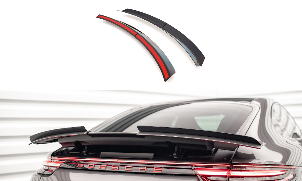 Heckspoiler Lippe Porsche Panamera GTS / Panamera E-Hybrid / Panamera Turbo S E-Hybrid 971 schwarz Hochglanz – Ansicht 2