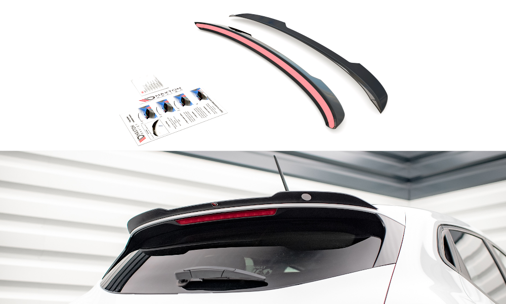 Heckspoiler Lippe Renault Clio Mk5 schwarz Hochglanz – Ansicht 2