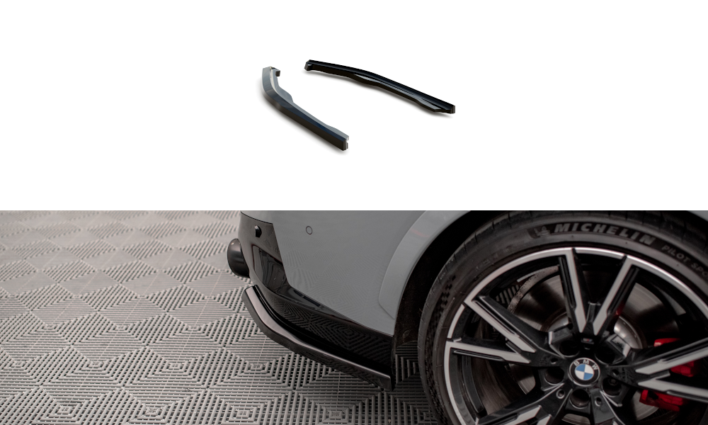 Heck Ansatz Flaps Diffusor V.2 passend für BMW 2 Coupe M240i G42 schwarz Hochglanz – Ansicht 2
