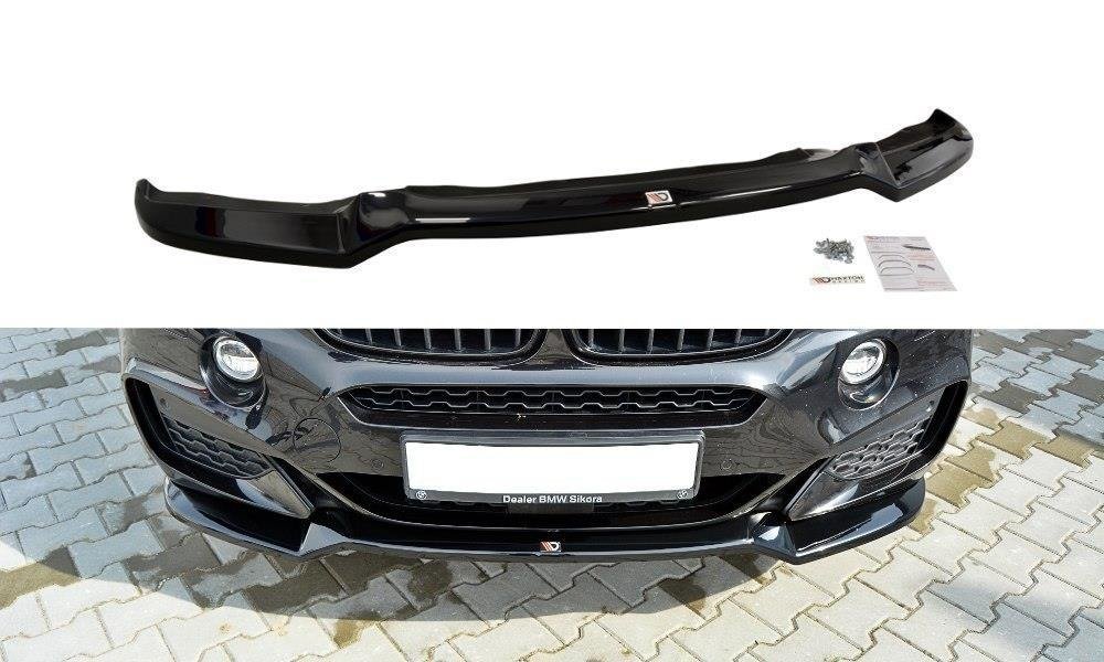 Street+ Spoilerlippe Front Ansatz V.1 passend für BMW X6 M-Paket F16 schwarz Hochglanz – Ansicht 2