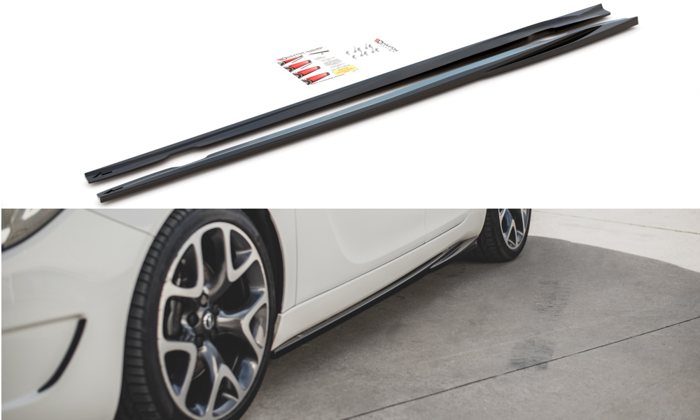 Street+ Seitenschweller Leisten passend für Opel Insignia Mk. 1 OPC  schwarz Hochglanz – Ansicht 2