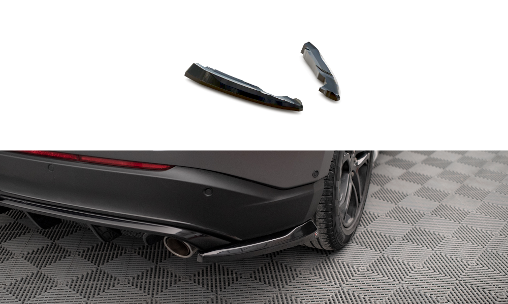 Heck Ansatz Flaps Diffusor V.2 passend für Ford Edge Mk2 schwarz Hochglanz – Ansicht 2