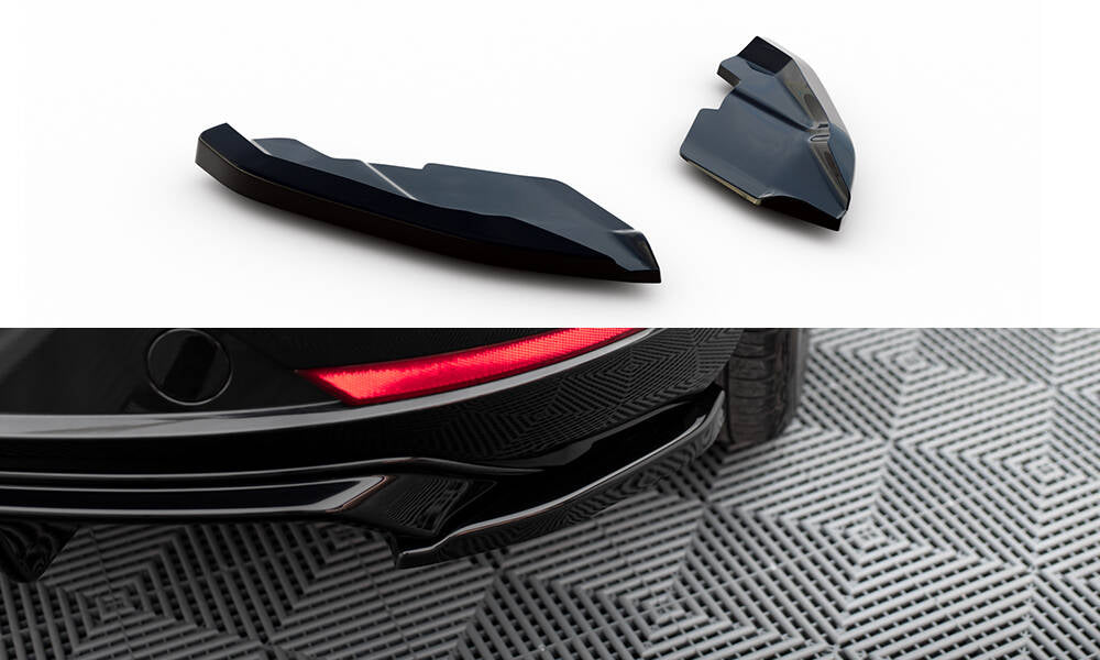 Heck Ansatz Flaps Diffusor V.2 passend für Seat Leon Hatchback Mk3 Facelift schwarz Hochglanz – Ansicht 2