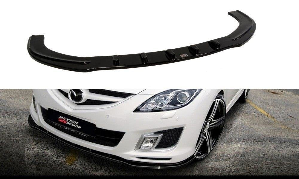 Street+ Spoilerlippe Front Ansatz passend für MAZDA 6 MK2 (FÜR DYNAMIC SPORTSTOßSTANGE) schwarz Hochglanz – Ansicht 2
