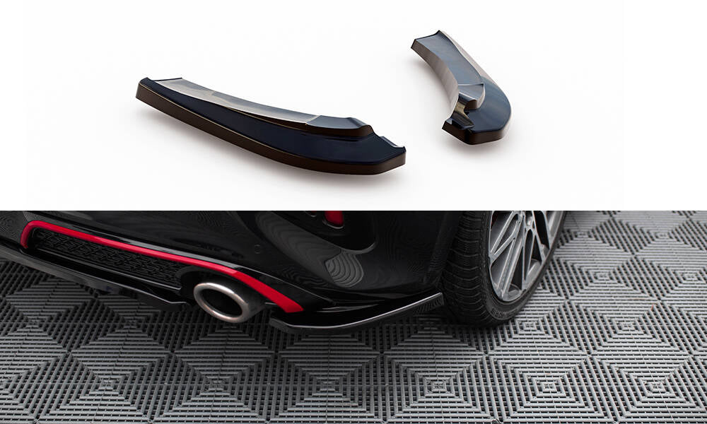Heck Ansatz Flaps Diffusor passend für Kia Ceed GT Mk3 Facelift schwarz Hochglanz – Ansicht 2
