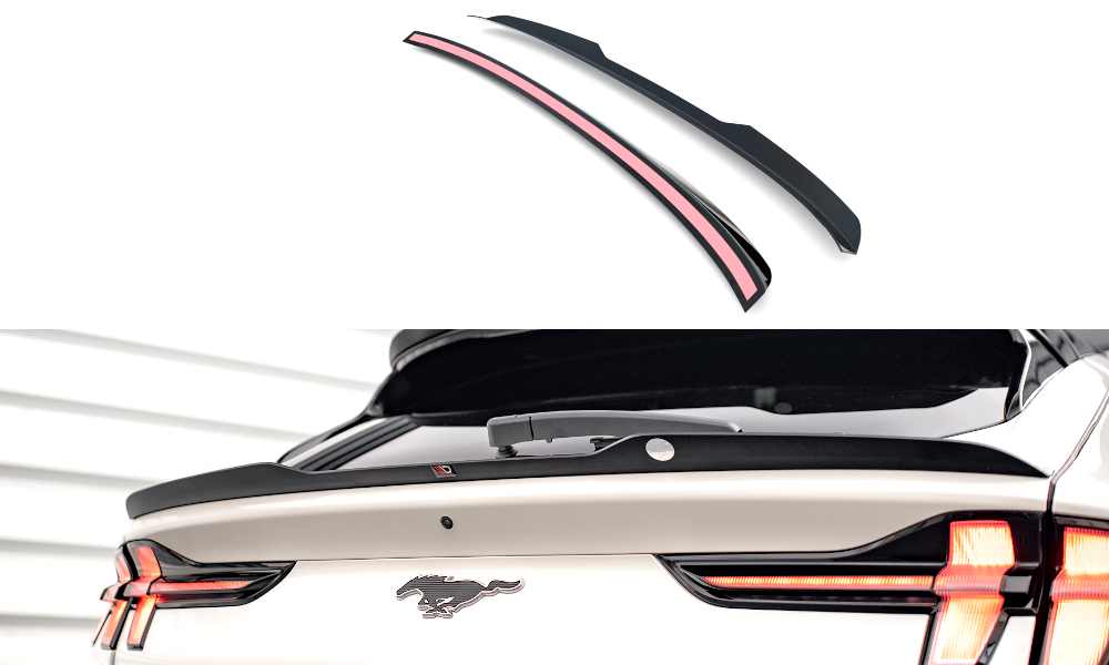 Niedriger Heckspoiler Lippe Ford Mustang Mach-E Mk1 schwarz Hochglanz – Ansicht 2
