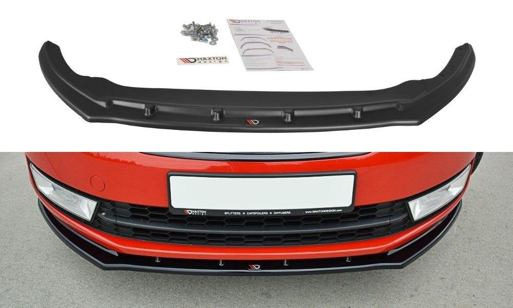Street+ Spoilerlippe Front Ansatz V.2 passend für Skoda Rapid schwarz Hochglanz – Ansicht 2