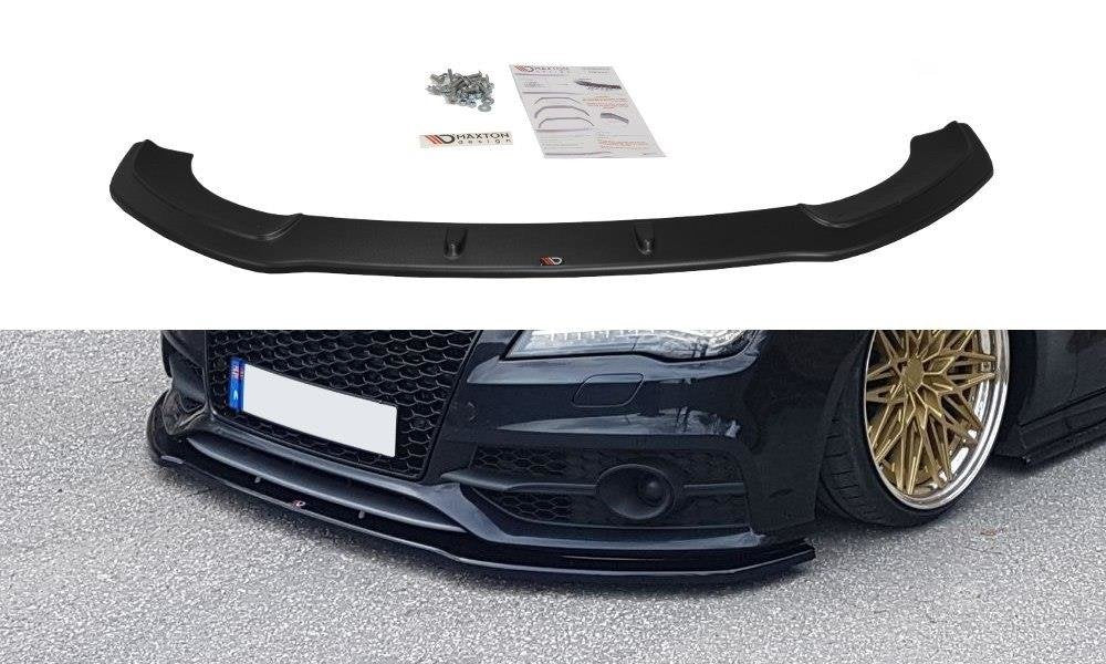 Street+ Spoilerlippe Front Ansatz V.2 passend für Audi S7 / A7 S-Line C7  schwarz Hochglanz – Ansicht 2