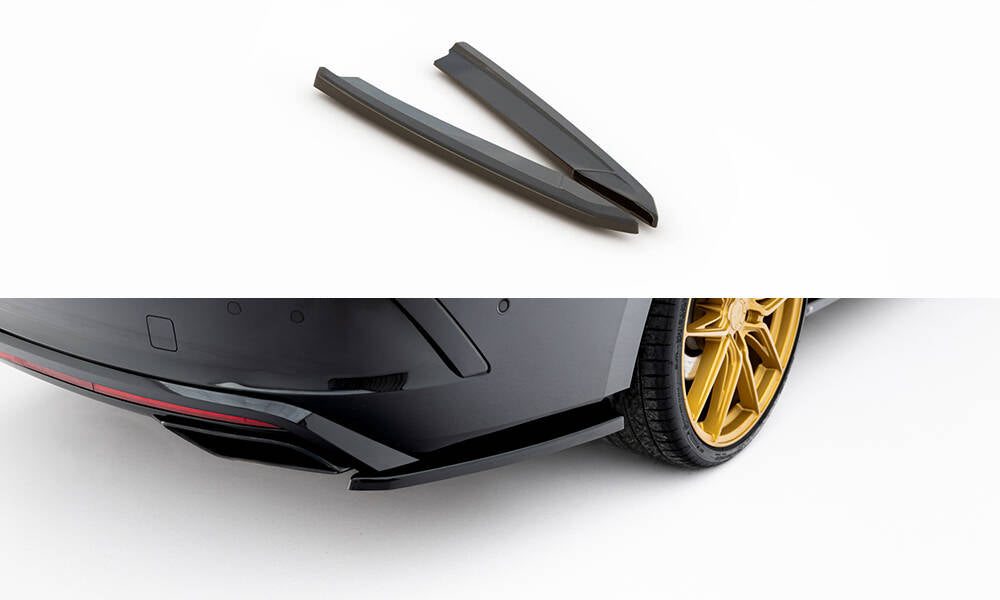 Heck Ansatz Flaps Diffusor V.1 passend für Skoda Octavia RS Liftback / Combi Mk4 Facelift schwarz Hochglanz – Ansicht 2