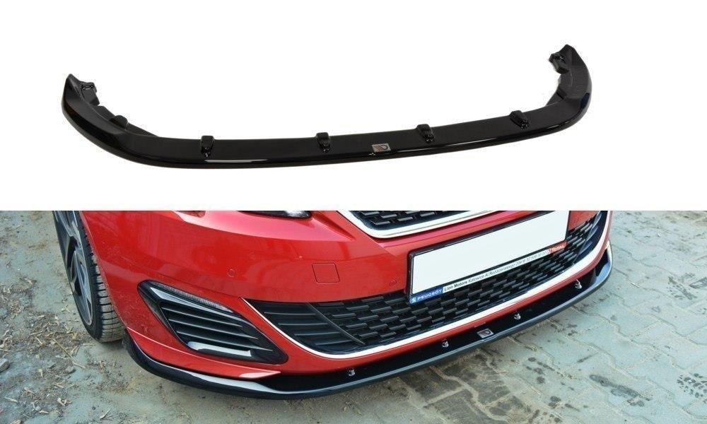 Street+ Spoilerlippe Front Ansatz passend für v.2 PEUGEOT 308 II GTI schwarz Hochglanz – Ansicht 2
