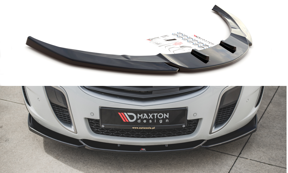 Street+ Spoilerlippe Front Ansatz V.2 passend für Opel Insignia Mk. 1 OPC Facelift schwarz Hochglanz – Ansicht 2