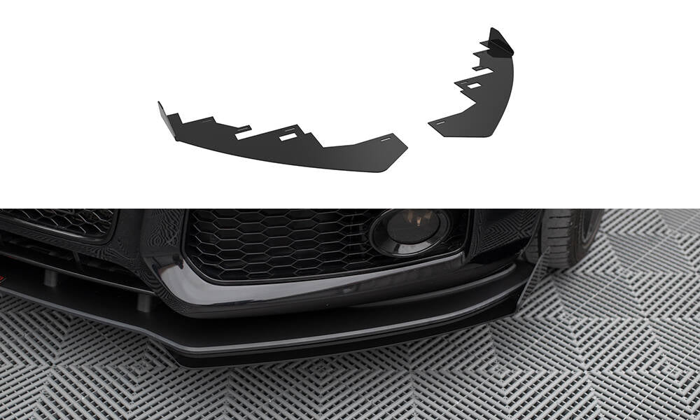 Front Stoßstange Flaps passend für Audi S5 / A5 S-Line 8T schwarz Hochglanz – Ansicht 2