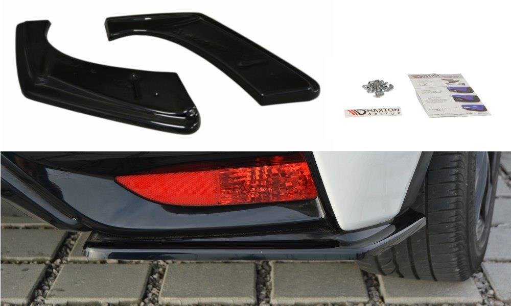 Heck Ansatz Flaps Diffusor passend für Honda Civic Mk9 Facelift schwarz Hochglanz – Ansicht 2