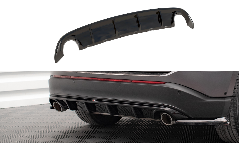 Diffusor Heck Ansatz passend für Ford Edge Mk2 schwarz Hochglanz – Ansicht 2