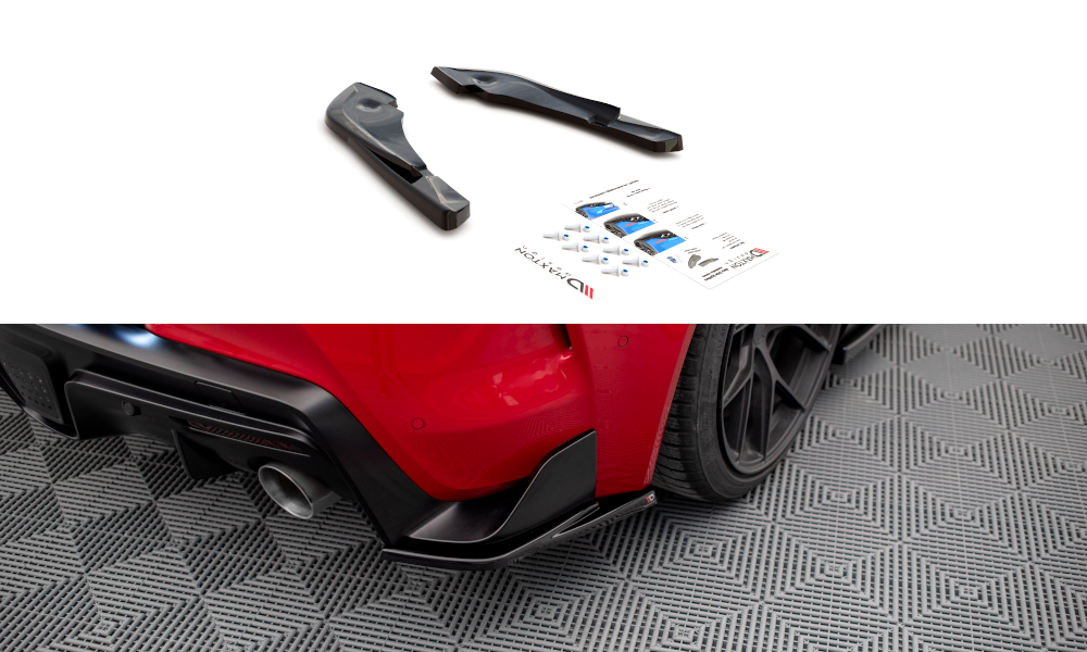 Heck Ansatz Flaps Diffusor V.3 passend für Toyota Supra Mk5 schwarz Hochglanz – Ansicht 2