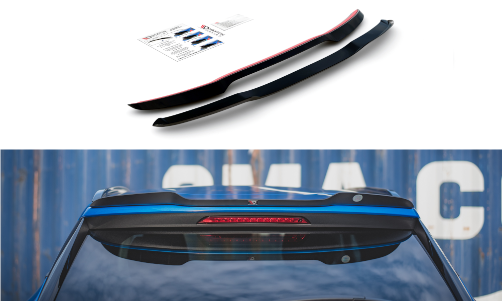Heckspoiler Lippe Peugeot 2008 Mk2 schwarz Hochglanz – Ansicht 2