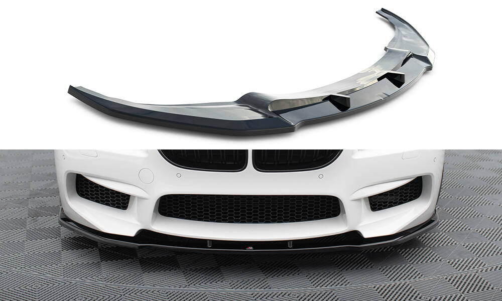 Street+ Spoilerlippe Front Ansatz V.1 passend für BMW M6 Gran Coupe / Coupe / Cabriolet F06 / F13 / F12 schwarz Hochglanz – Ansicht 2