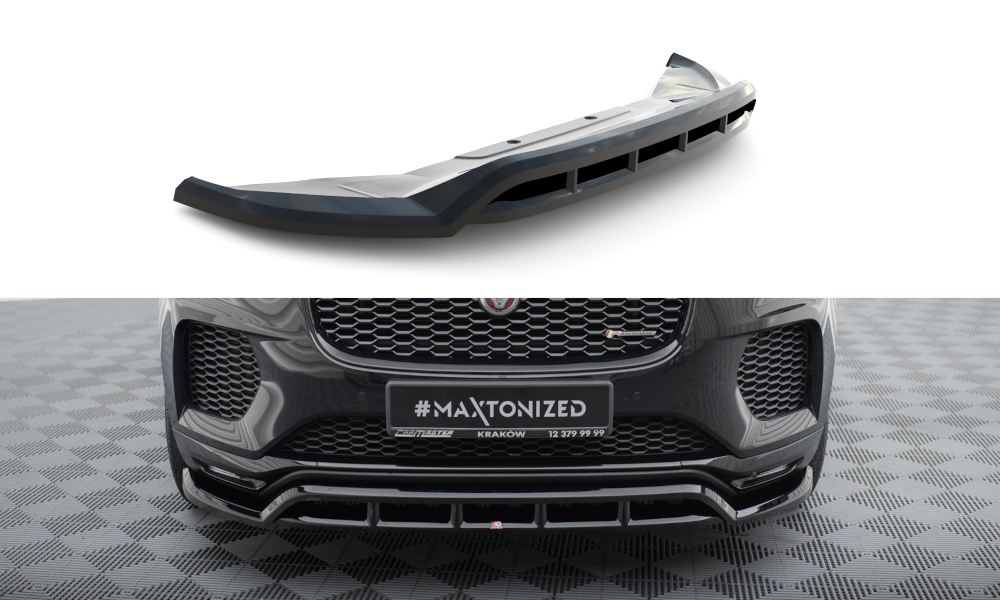 Street+ Spoilerlippe Front Ansatz passend für Jaguar E-Pace R-Dynamic X540 schwarz Hochglanz – Ansicht 2