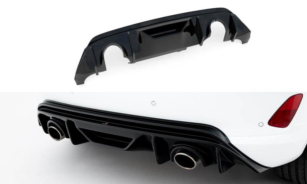 Diffusor Heck Ansatz V.3 passend für Ford Fiesta ST Mk8 schwarz Hochglanz – Ansicht 2