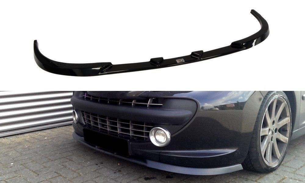 Street+ Spoilerlippe Front Ansatz passend für PEUGEOT 207 vor Facelift schwarz Hochglanz – Ansicht 2