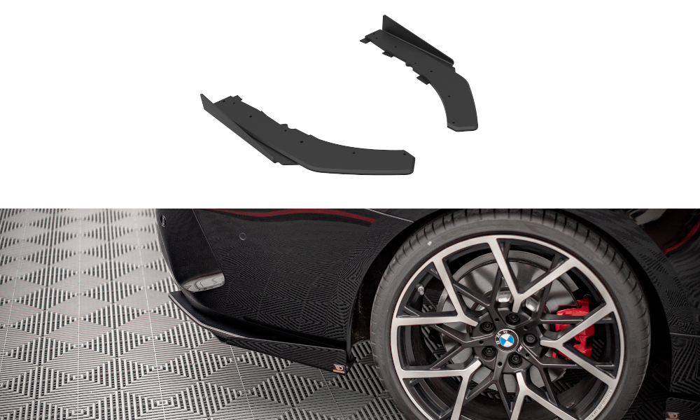 Street Pro Heck Ansatz Flaps Diffusor + Flaps passend für BMW 4er M-Paket G22 / G23 / G22 Facelift / G23 Facelift schwarz Hochglanz – Ansicht 2