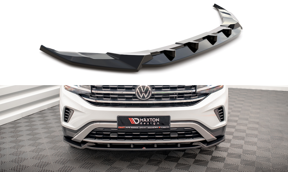 Street+ Spoilerlippe Front Ansatz V.1 passend für VW Atlas Cross Sport schwarz Hochglanz – Ansicht 2