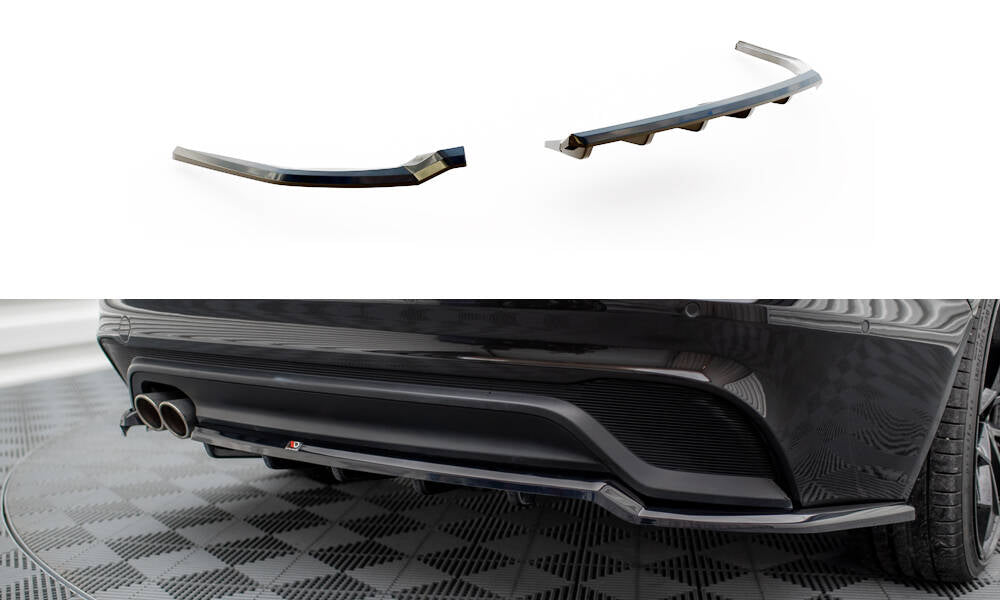 Street+ Mittlerer Diffusor RACE passend für Jaguar XE X760 Facelift schwarz Hochglanz – Ansicht 2
