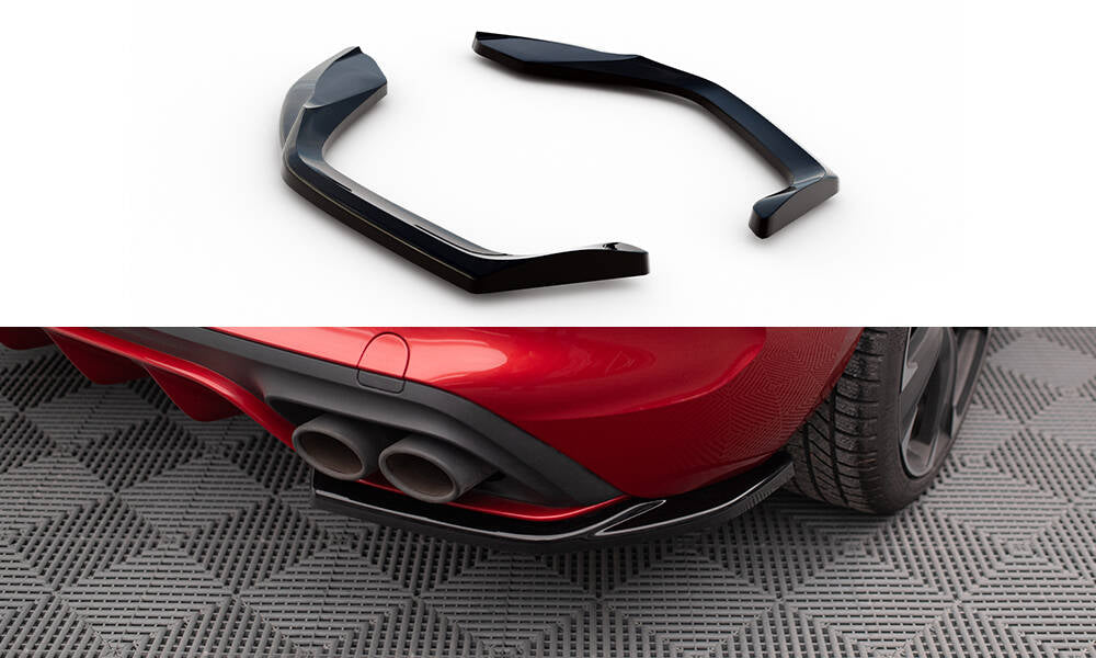 Heck Ansatz Flaps Diffusor V.1 passend für Cupra Leon Hatchback Mk1 schwarz Hochglanz – Ansicht 2