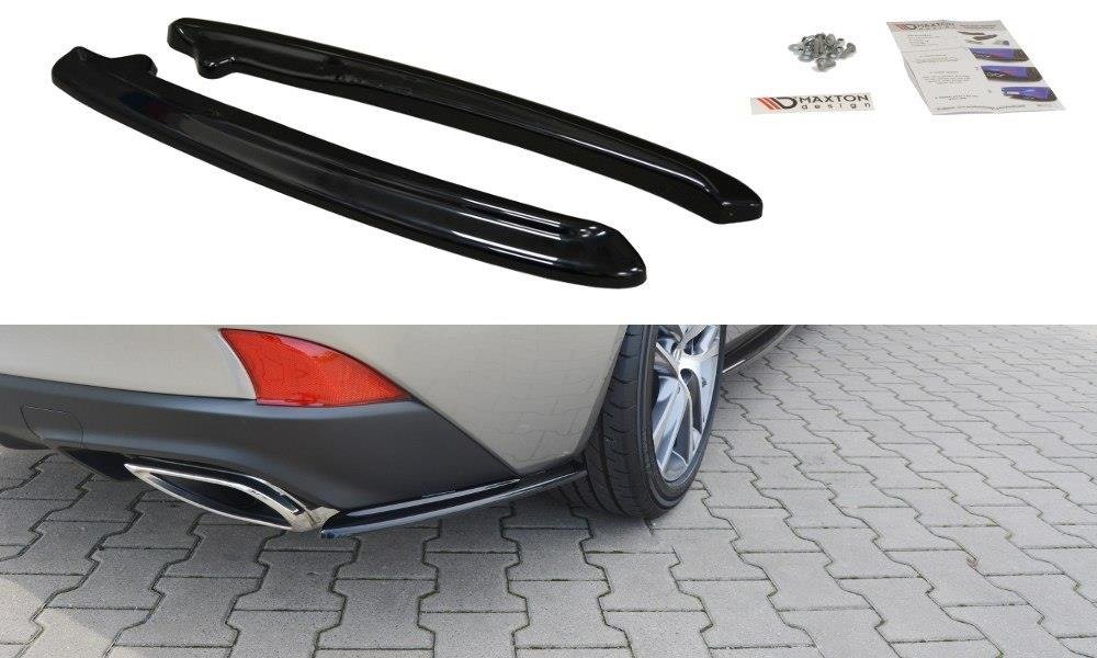 Heck Ansatz Flaps Diffusor passend für Lexus IS Mk3 Facelift T schwarz Hochglanz – Ansicht 2