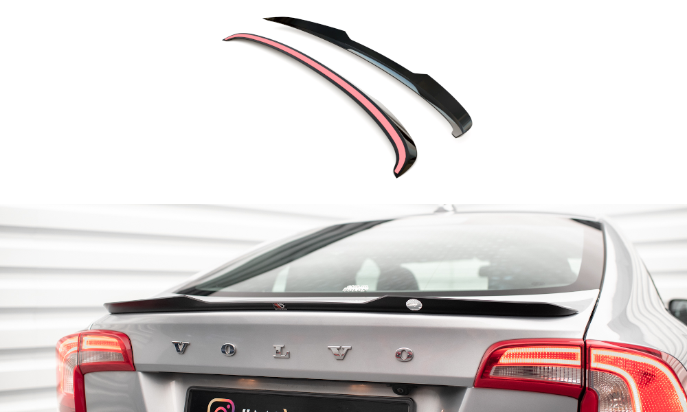 Heckspoiler Lippe Volvo S60 Standard / R-Design Mk2 schwarz Hochglanz – Ansicht 2