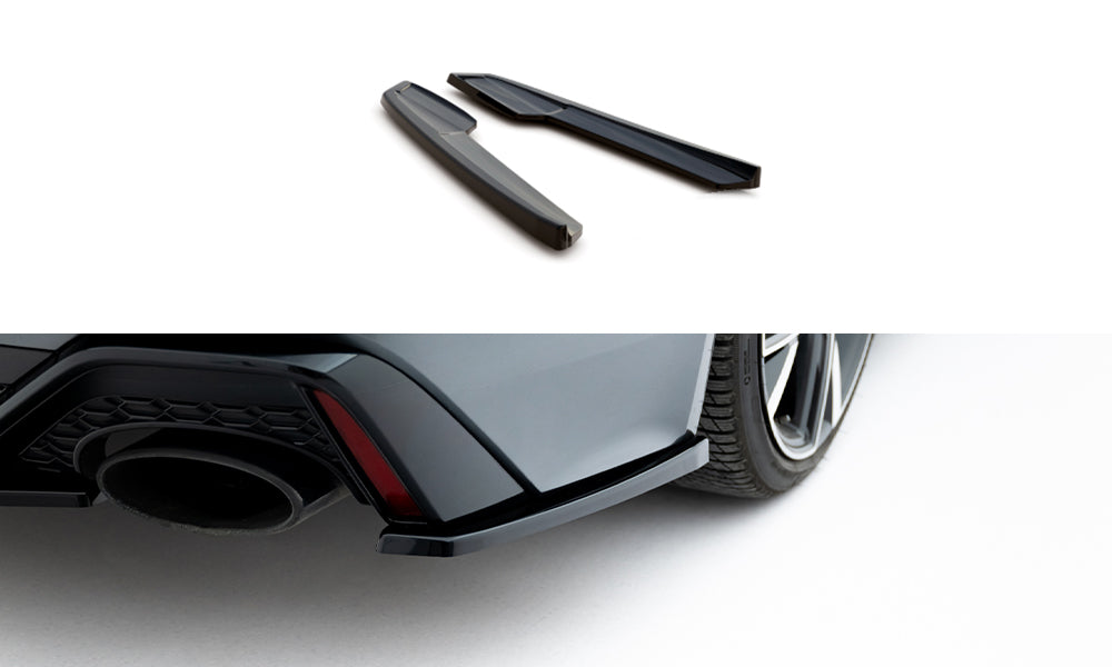 Heck Ansatz Flaps Diffusor V.1 passend für Audi RS6 C8 / C8 Facelift schwarz Hochglanz – Ansicht 2