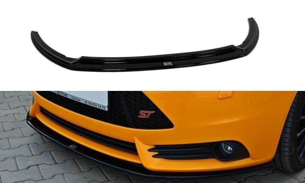 Street+ Spoilerlippe Front Ansatz V.2 passend für Ford Focus ST Mk3 schwarz Hochglanz – Ansicht 2