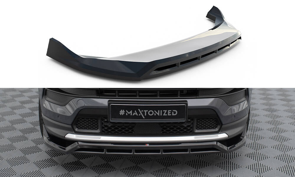 Street+ Spoilerlippe Front Ansatz passend für Jeep Compass Limited Mk2 Facelift schwarz Hochglanz – Ansicht 2