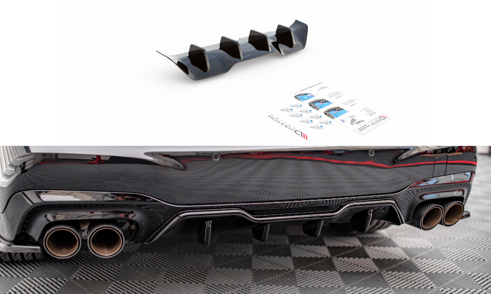 Diffusor Heck Ansatz passend für BMW M235i Gran Coupe F44 schwarz Hochglanz – Ansicht 2