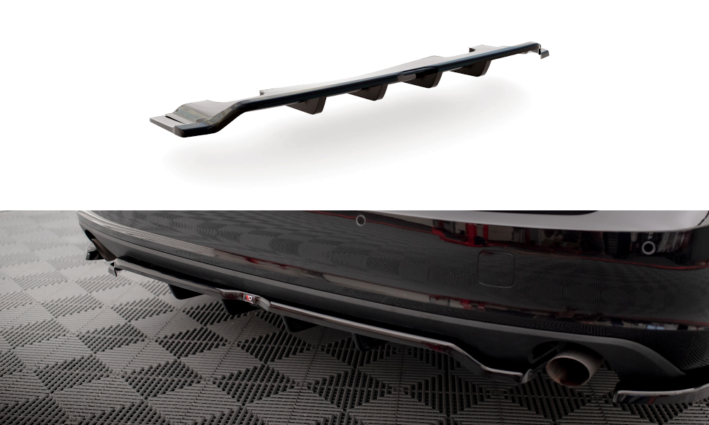 Street+ Mittlerer Diffusor RACE V.2 passend für Volvo V90 Mk2 schwarz Hochglanz – Ansicht 2