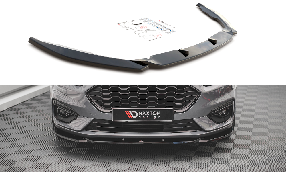 Street+ Spoilerlippe Front Ansatz V.2 passend für Ford Mondeo ST-Line Mk5 Facelift schwarz Hochglanz – Ansicht 2