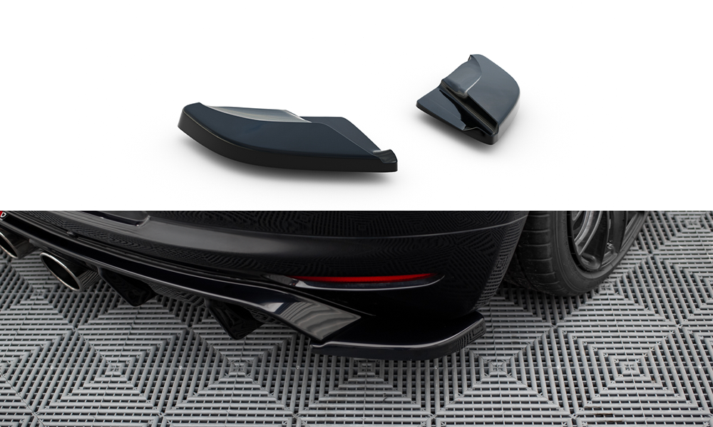 Heck Ansatz Flaps Diffusor V.2 passend für VW Scirocco Mk3  schwarz Hochglanz – Ansicht 2
