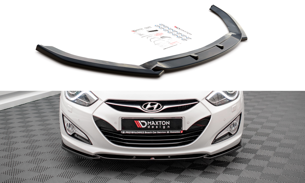 Street+ Spoilerlippe Front Ansatz passend für Hyundai I40 Mk1 schwarz Hochglanz – Ansicht 2