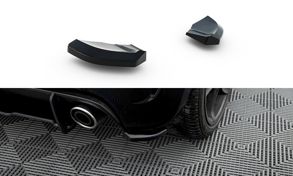 Heck Ansatz Flaps Diffusor V.2 passend für Abarth 500 Mk1 schwarz Hochglanz – Ansicht 2