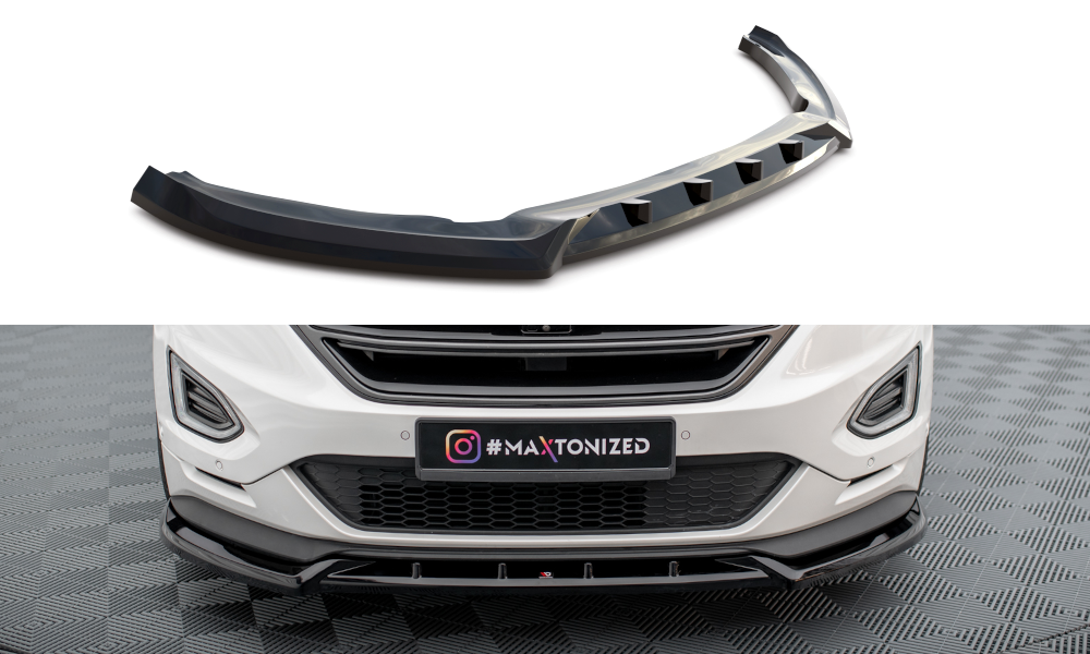 Street+ Spoilerlippe Front Ansatz passend für Ford Edge Sport Mk2 schwarz Hochglanz – Ansicht 2