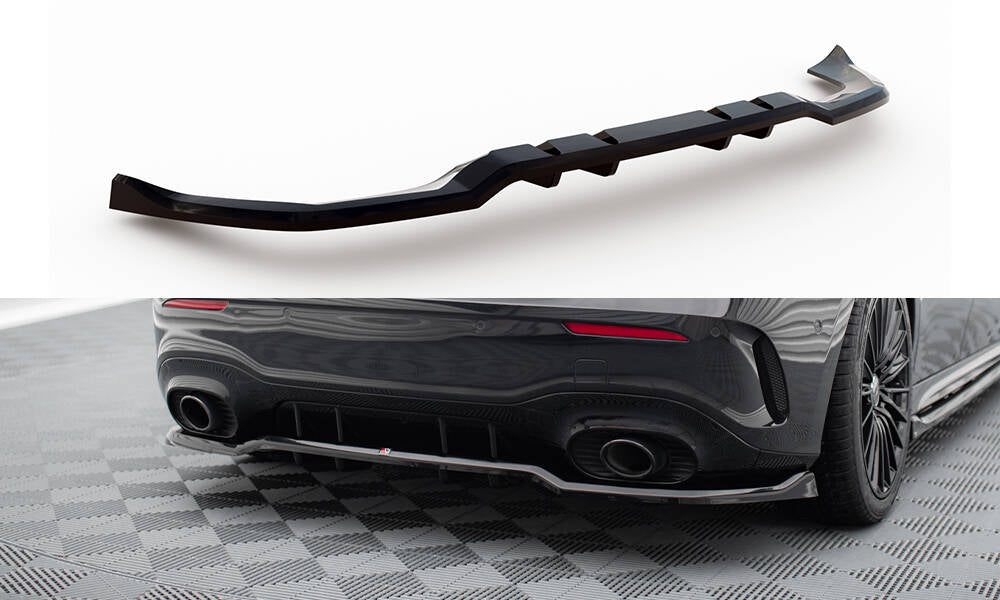 Street+ Mittlerer Diffusor RACE passend für Mercedes-AMG A35 Hatchback W177 schwarz Hochglanz – Ansicht 2