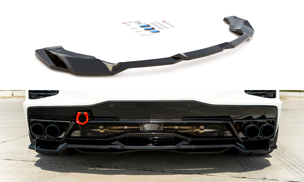 Heckansatz Chevrolet Corvette C8 schwarz Hochglanz – Ansicht 2