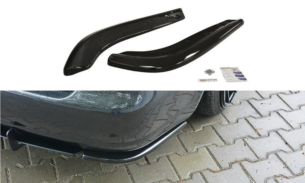 Heck Ansatz Flaps Diffusor passend für AUDI S4 B5 Avant schwarz Hochglanz – Ansicht 2