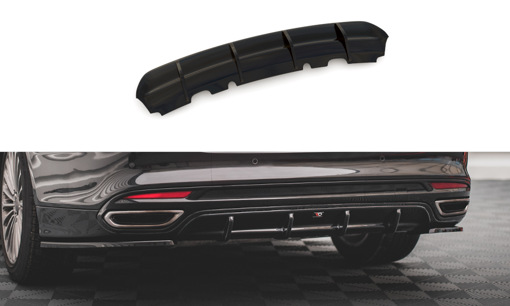 Diffusor Heck Ansatz passend für Ford Mondeo Mk5 schwarz Hochglanz – Ansicht 2
