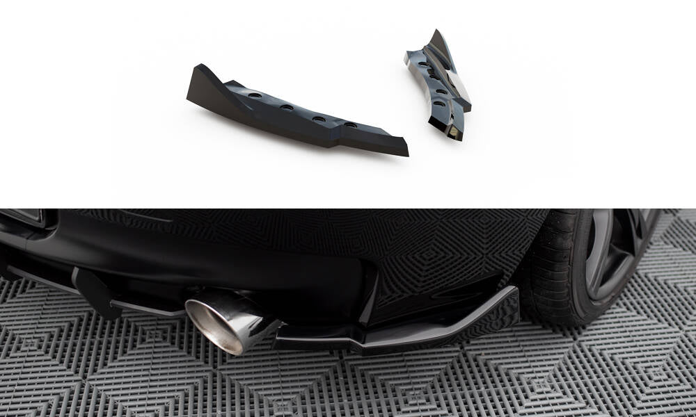 Heck Ansatz Flaps Diffusor passend für BMW Z4 M-Paket E89 Facelift schwarz Hochglanz – Ansicht 2