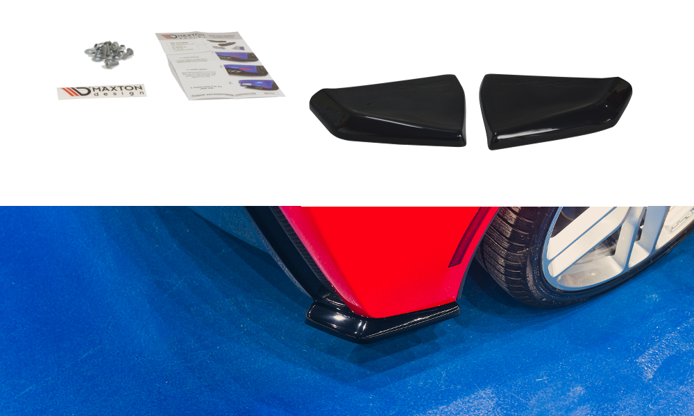 Heck Ansatz Flaps Diffusor passend für Chevrolet Corvette Stingray C7 schwarz Hochglanz – Ansicht 2