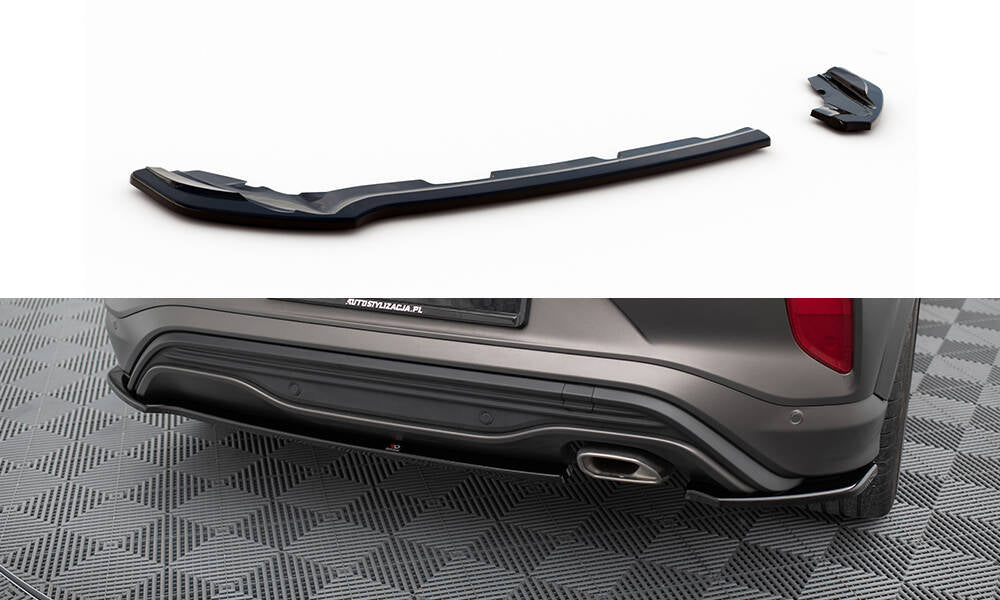 Heck Ansatz Flaps Diffusor passend für Ford Puma ST-Line Mk1 schwarz Hochglanz – Ansicht 2