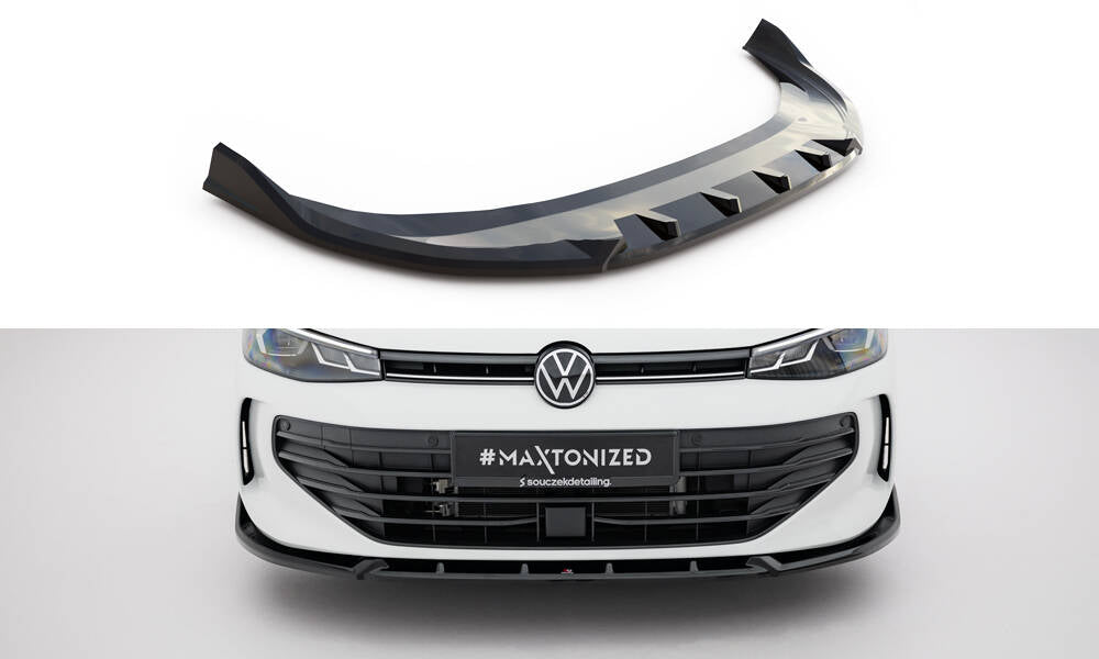 Street+ Spoilerlippe Front Ansatz V.2 passend für VW Passat B9 schwarz Hochglanz – Ansicht 2
