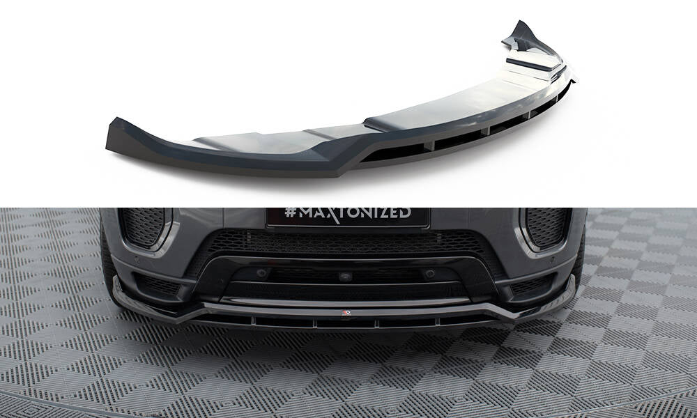 Street+ Spoilerlippe Front Ansatz passend für Land Rover Range Rover Evoque HSE Dynamic Mk1 Facelift schwarz Hochglanz – Ansicht 2
