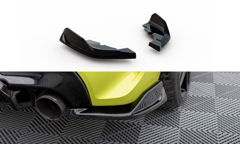 Heck Ansatz Flaps Diffusor V.8 passend für (Für heckansatz v.1) BMW 1er M-Paket /  M135i / 128ti F40 schwarz Hochglanz – Ansicht 2